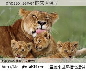 #孟婆来世照相馆# 【phpsso_server 来世的未来相片】一碗梦婆汤，忘却了今生爱与痛，了无牵挂进入轮回。再相遇，已是天涯陌路人。可否借我一双慧眼，看清今生与来世？孟婆来世照相馆，触摸你的未来。phpsso_server 来世的未来相片，有图有真相：