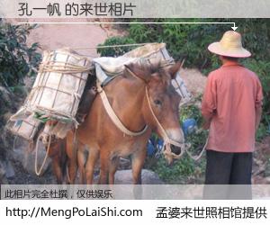 #孟婆来世照相馆# 【孔一帆 来世的未来相片】一碗梦婆汤，忘却了今生爱与痛，了无牵挂进入轮回。再相遇，已是天涯陌路人。可否借我一双慧眼，看清今生与来世？孟婆来世照相馆，触摸你的未来。孔一帆 来世的未来相片，有图有真相：