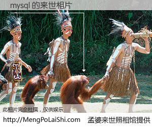 #孟婆来世照相馆# 【mysql 来世的未来相片】一碗梦婆汤，忘却了今生爱与痛，了无牵挂进入轮回。再相遇，已是天涯陌路人。可否借我一双慧眼，看清今生与来世？孟婆来世照相馆，触摸你的未来。mysql 来世的未来相片，有图有真相：
