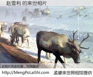 #孟婆来世照相馆# 【赵雪利 来世的未来相片】一碗梦婆汤，忘却了今生爱与痛，了无牵挂进入轮回。再相遇，已是天涯陌路人。可否借我一双慧眼，看清今生与来世？孟婆来世照相馆，触摸你的未来。赵雪利 来世的未来相片，有图有真相：