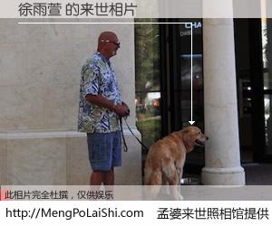 #孟婆来世照相馆# 【徐雨萱 来世的未来相片】一碗梦婆汤，忘却了今生爱与痛，了无牵挂进入轮回。再相遇，已是天涯陌路人。可否借我一双慧眼，看清今生与来世？孟婆来世照相馆，触摸你的未来。徐雨萱 来世的未来相片，有图有真相：